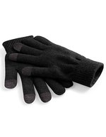 Beechfield Touchscreen Winterhandschuhe, kuscheliger Materialmix – Black