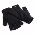 Beechfield Fingerless Gloves made of Soft-Touch Material, Black S/M, CB491 – image 3