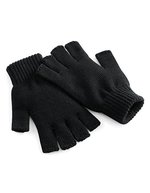 Beechfield Fingerlose Handschuhe aus Soft-Touch-Material – Black