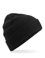 Beechfield Bio-Baumwollmütze mit Umschlag – Black