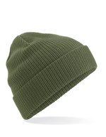 Beechfield Bio-Baumwollmütze mit Umschlag, Black One Size, CB50 – Olive Green