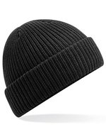 Beechfield Wasserabweisende Thermo-Beanie mit Umschlag – Black