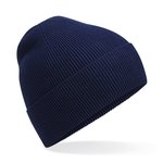 Beechfield Bio-Baumwoll Feinstrick Beanie mit Umschlag, Black One Size, CB51N – Bild 3