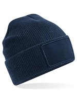 Beechfield Thinsulate Beanie mit abnehmbarem Patch – French Navy