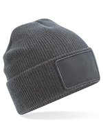 Beechfield Thinsulate Beanie mit abnehmbarem Patch – Graphite Grey