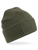 Beechfield Thinsulate Beanie mit abnehmbarem Patch – Military Green
