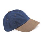 Beechfield Gebürstete Baumwollkappe mit Schild, French Navy/Taupe One Size, CB57 – Bild 3