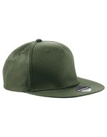 Beechfield 5 Panel Snapback Cap mit Twill, Black One Size, CB610 – Vert olive