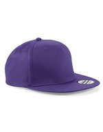 Beechfield 5 Panel Snapback Cap mit Twill, Black One Size, CB610 – Violet