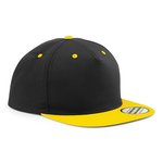 Beechfield 5-Panel Snapback Cap mit Kontrastdetails, Black/Yellow One Size, CB610c – Bild 3
