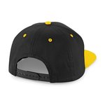Beechfield 5-Panel Snapback Cap mit Kontrastdetails, Black/Yellow One Size, CB610c – Bild 4