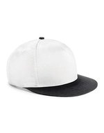 Beechfield Snapback-Kappe für Jugendliche, Baumwolltwill, Black/Black One Size, CB615 – Bianco/Nero