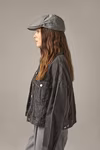 Beechfield Casquette Gatsby en Coton-lin avec boucle, Blue Linen One Size, CB621 – image 2