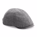 Beechfield Casquette Gatsby en Coton-lin avec boucle, Blue Linen One Size, CB621 – image 3