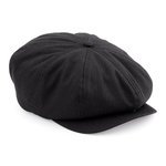 Beechfield Klassische Newsboy Cap mit Fischgrätmuster, Black L/XL, CB624 – Bild 3