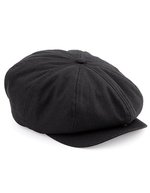 Beechfield Klassische Newsboy Cap mit Fischgrätmuster, Black L/XL, CB624 – Bild 2