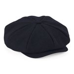 Beechfield Heritage Baker Boy Cap mit Fischgrätmuster, Charcoal Herringbone L/XL, CB628 – Bild 3
