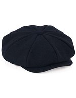 Beechfield Heritage Baker Boy Cap mit Fischgrätmuster, Charcoal Herringbone L/XL, CB628 – Marine Herringbone