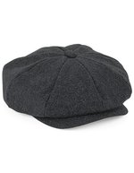 Beechfield Melton-Woll Baker Boy Cap 8 Panels, Charcoal Marl S/M, CB629 – Bild 2