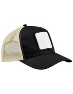 Appliqué Patch 5 Panel Trucker – Black/Stone