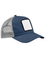 Appliqué Patch 5 Panel Trucker – Slate Blue/Light Grey