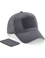 Beechfield 5-Panel Cap mit abnehmbarem Patch – Graphite Grey