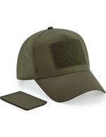 Beechfield 5-Panel Cap mit abnehmbarem Patch – Military Green