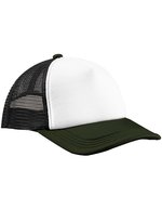 Retro 5 Panel Trucker – Black/Dark Olive