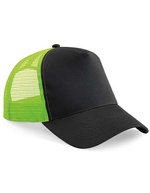 Beechfield Snapback Trucker Cap Colourful Collection 2023 – Black/Lime Green