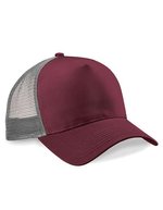 Beechfield Snapback Trucker Cap Colourful Collection 2023, Black/Black One Size, CB640 – Borgogna/Grigio chiaro