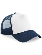 Beechfield Junior Snapback Trucker Cap Baumwolle-Polyester, Black/Black One Size, CB640B – French Navy/White