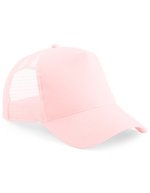 Beechfield Junior Snapback Trucker Cap Baumwolle-Polyester, Black/Black One Size, CB640B – Pastel Pink/Pastel Pink