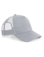 Beechfield Microknit Snapback Trucker Cap mit Netz-Einsätzen, Black One Size, CB642 – Gris clair