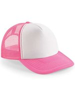 Beechfield Vintage Snapback Trucker Cap 5-Segment, Black/Black One Size, CB645 – Fluorescent Pink/White