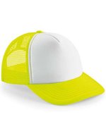 Beechfield Vintage Snapback Trucker Cap 5-Segment, Black/Black One Size, CB645 – Fluorescent Yellow/White