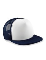 Beechfield Vintage Snapback Trucker Cap 5-Segment, Black/Black One Size, CB645 – French Navy/White