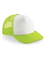 Beechfield Vintage Snapback Trucker Cap 5-Segment, Black/Black One Size, CB645 – Lime Green/White