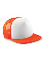 Beechfield Vintage Snapback Trucker Cap 5-Segment, Black/Black One Size, CB645 – Orange/White
