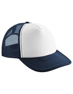Beechfield Junior Vintage Snapback Trucker Cap, Lime Green/White One Size, CB645b – French Navy/White