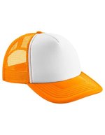 Beechfield Junior Vintage Snapback Trucker Cap, Lime Green/White One Size, CB645b – Orange/White