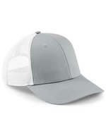 Beechfield Urbanwear Trucker Cap mit Netz-Einsätzen, Olive Green One Size, CB646 – Light Grey/White