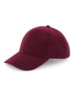 Beechfield Schwere Baumwoll-6-Panel-Cap mit Schild, Bright Royal One Size, CB65 – Burgundy