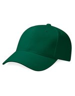 Beechfield Schwere Baumwoll-6-Panel-Cap mit Schild, Bright Royal One Size, CB65 – Forest Green