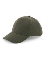 Beechfield Schwere Baumwoll-6-Panel-Cap mit Schild, Bright Royal One Size, CB65 – Olive Green