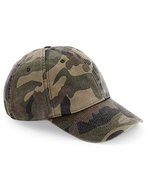 Beechfield Vintage Cap aus gebürsteter Baumwolle, Vintage Black One Size, CB655 – Vintage Jungle Camouflage