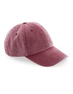 Beechfield Vintage Cap aus gebürsteter Baumwolle, Vintage Black One Size, CB655 – Vintage Rouge
