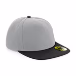 Beechfield Flat Brim Snapback Cap made of Polyester, White/Black One Size, CB660 – image 3