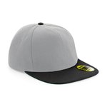 Beechfield Flache Schirm Snapback Cap aus Polyester, White/Black One Size, CB660 – Bild 3