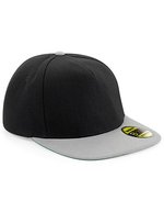 Beechfield Flache Schirm Snapback Cap aus Polyester – Black/Grey