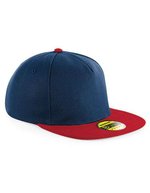 Beechfield Flache Schirm Snapback Cap aus Polyester, White/Black One Size, CB660 – French Navy/Classic Red